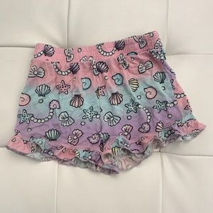 Kids mermaid shell shorts
